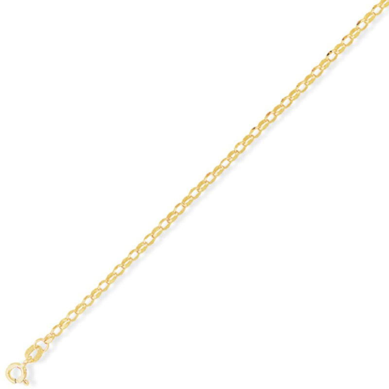 9ct Gold 20" Diamond-Cut Oval Belcher Chain