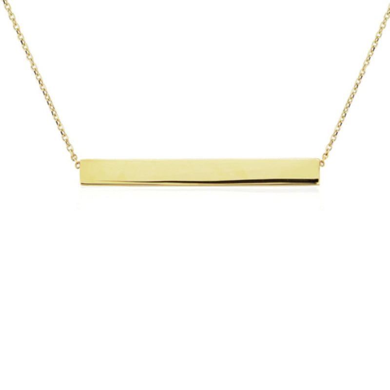 9ct Gold 17" Bar Necklace