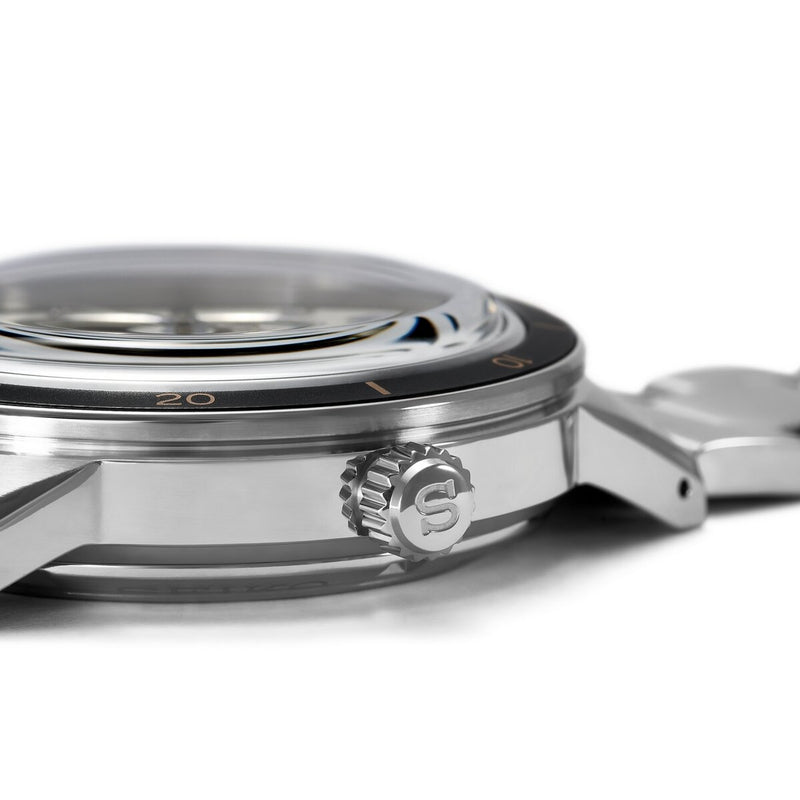 Seiko Presage Automatic Silver Steel Black Dial 40.8mm Watch SSA425J1