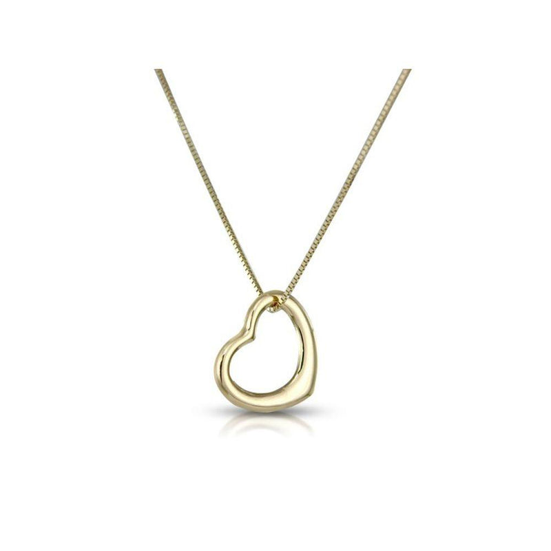 9ct Gold Heart Pendant Necklace – Bijou Jewellery