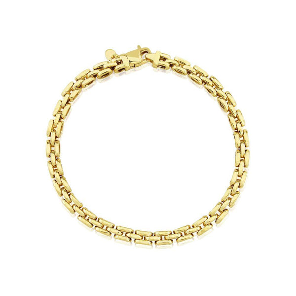 9ct Gold Three Row Panther Bracelet