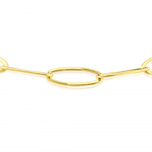 9ct Gold Oval Link Necklace