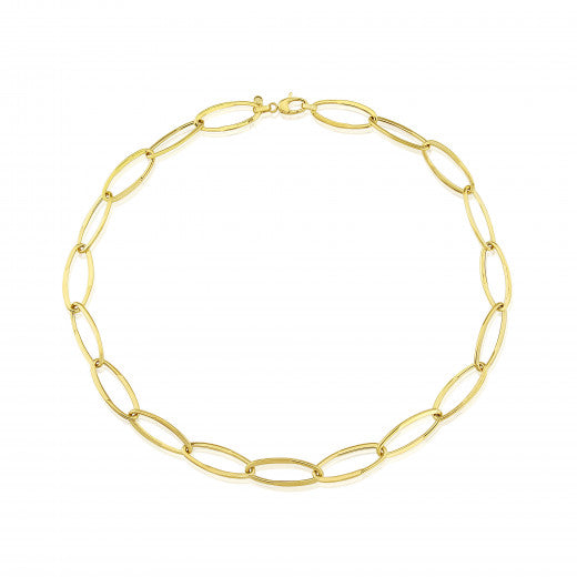 9ct Gold Oval Link 18" Necklace