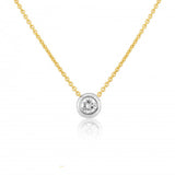 18ct Yellow & White Gold 0.06ct Diamond Slider Necklace