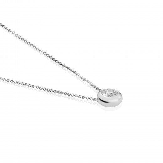 18ct White Gold Diamond Slider Necklace