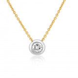 18ct Yellow & White Gold 0.25ct Diamond Slider Necklace