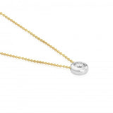 18ct Two Tone Gold Diamond Slider Necklace