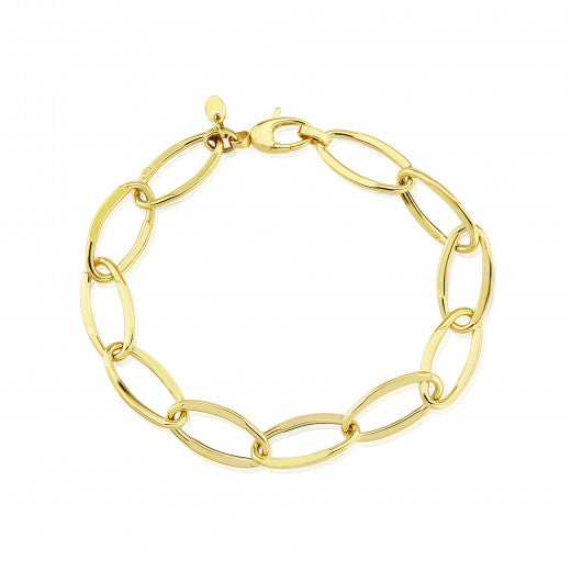 9ct Gold 7.5" Oval Link Bracelet