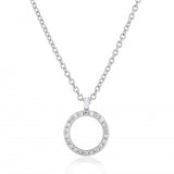 9ct Gold Diamond Circle Necklace