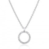 9ct Gold 0.08ct Diamond Circle Necklace