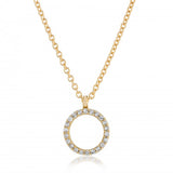 9ct Gold 0.08ct Diamond Circle Necklace