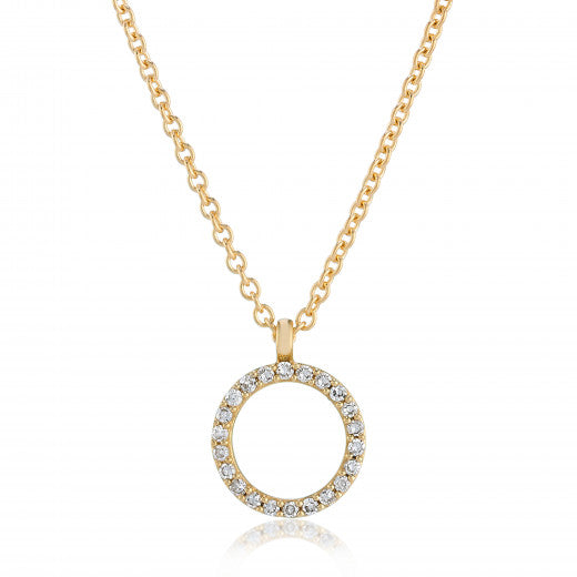 9ct Gold 0.08ct Diamond Circle Necklace