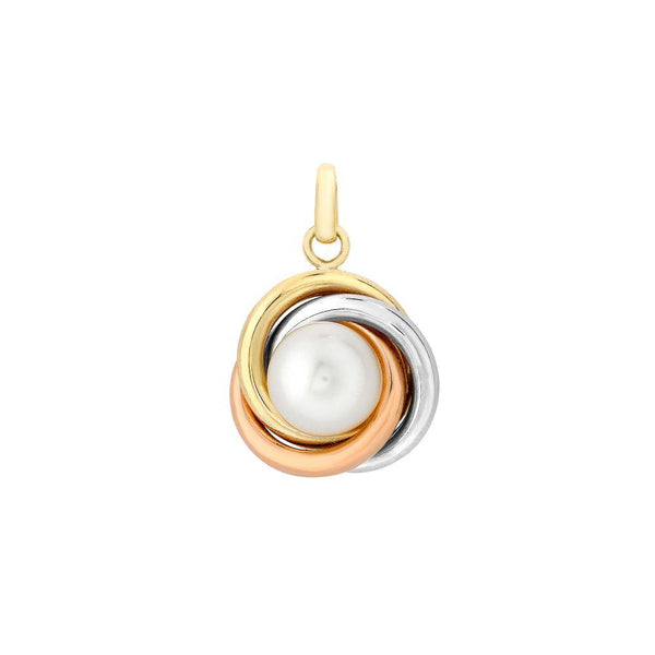 9ct Gold Cultured Pearl Knot Necklace