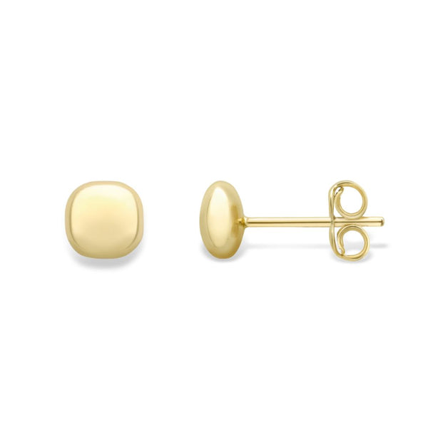 9ct Gold 5mm Square Stud Earrings