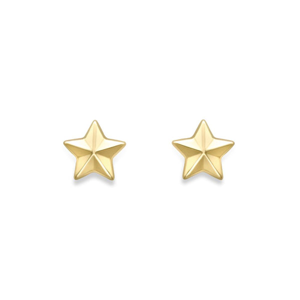 9ct Gold 6mm Star Stud Earrings