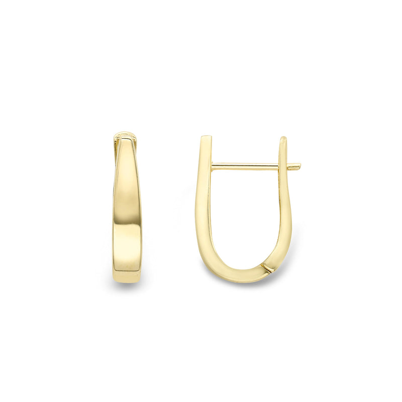 9ct Gold 10mm x16mm Huggie Earrings
