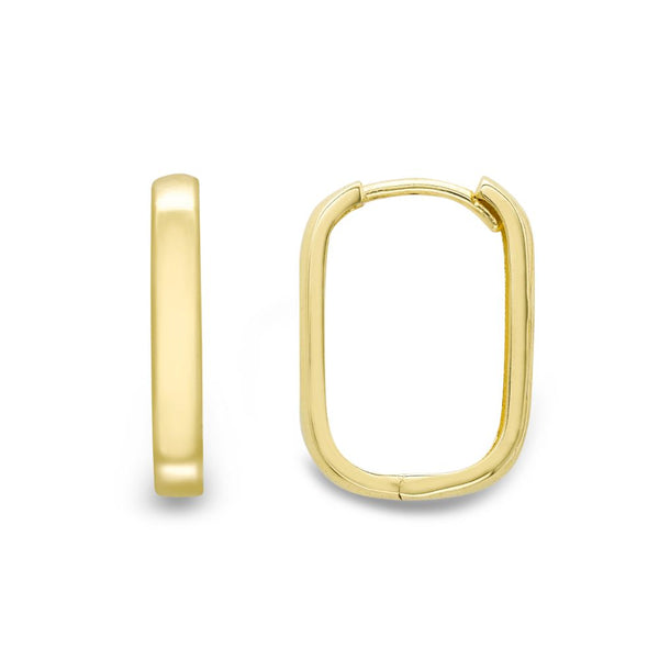 9ct Gold Square Hoop Earrings