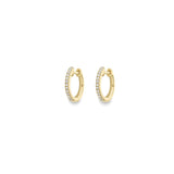 9ct Gold 0.90ct Diamond 10mm Huggie Hoop Earrings