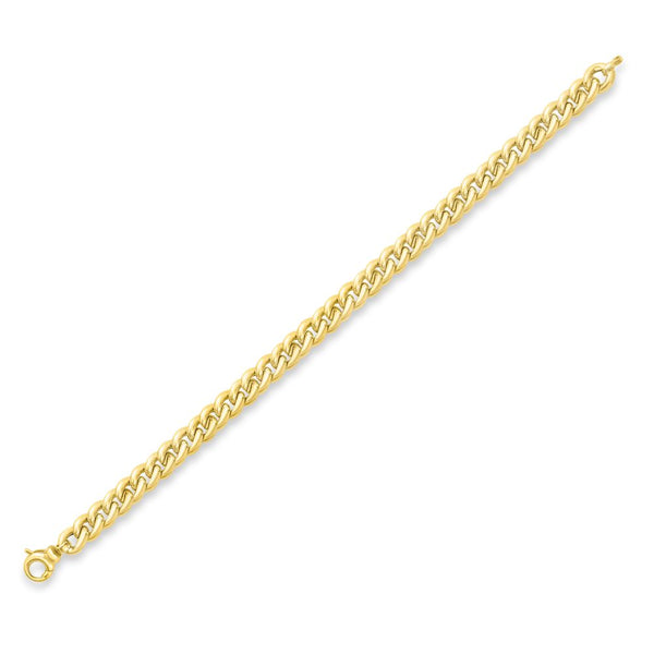 9ct Gold Fancy Curb 7.5" Link Bracelet