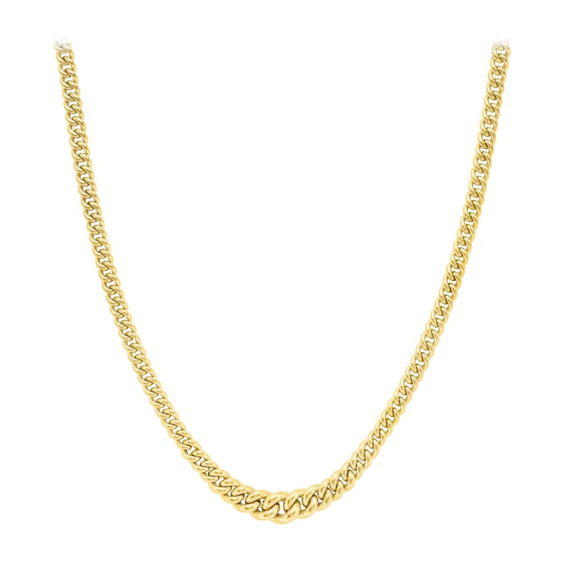 9ct Gold Fancy Curb 18" Link Necklace