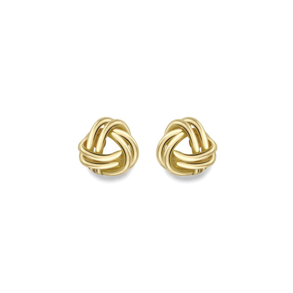 9ct Gold Double Knot Stud Earrings
