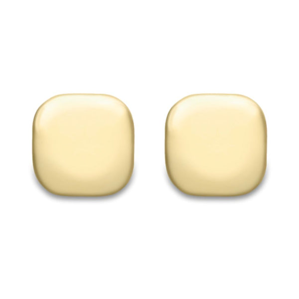 9ct Gold 8mm Square Stud Earrings