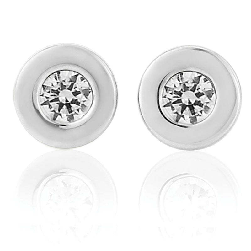 9ct White Gold Cubic Zirconia 3mm Stud Earrings