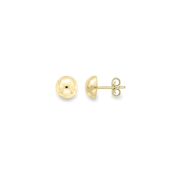 9ct Gold Diamond Cut Stud Earrings