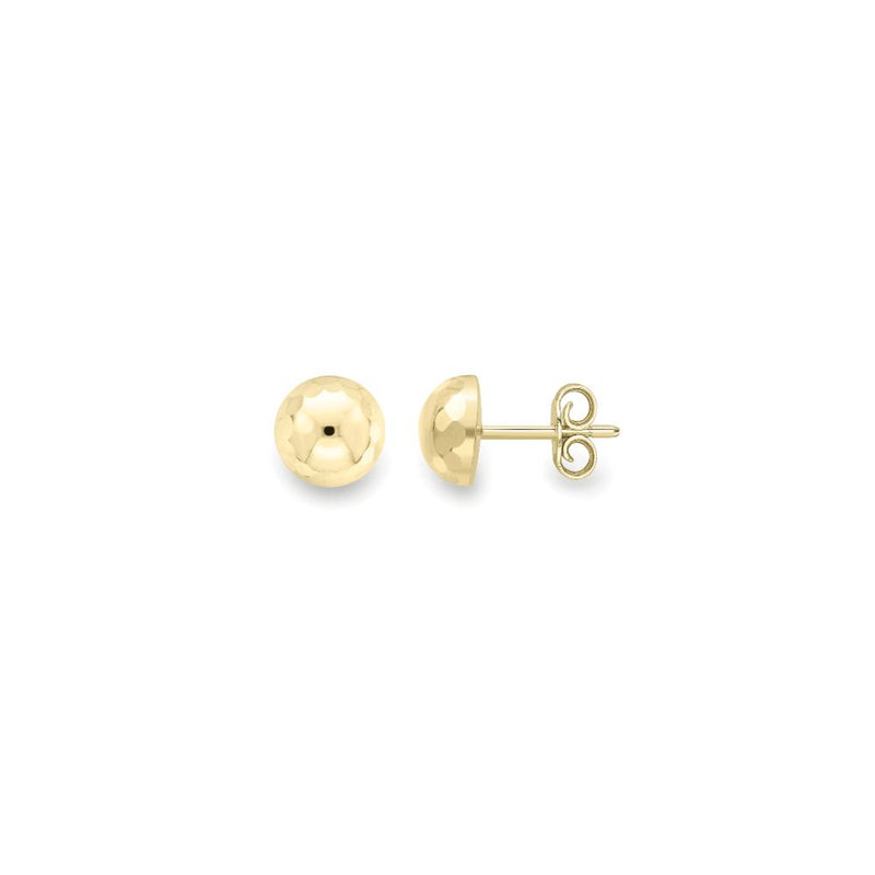 9ct Gold Diamond Cut Stud Earrings