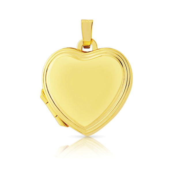 9ct Gold Heart Shaped Locket Necklace