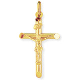 9ct Crucifix INRI Inscription Cross Pendant