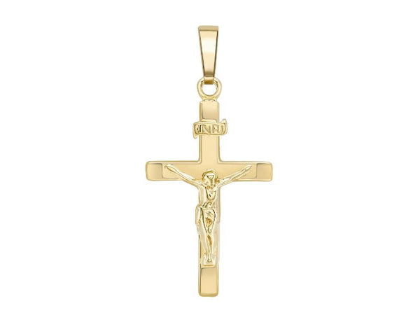 9ct Gold 20mm x 12mm Crucifix Cross Pendant
