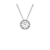 9ct Gold Cubic Zirconia Halo Necklace