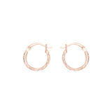 9ct Rose Gold 10mm Hoop Earrings