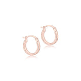 9ct Rose Gold 10mm Hoop Earrings