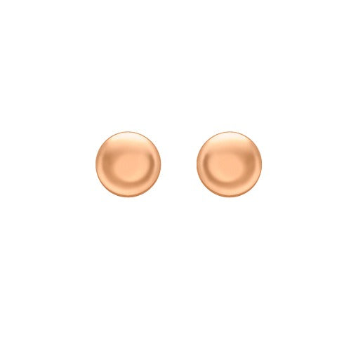 9ct Gold 7mm Flat Button Stud Earrings