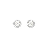 9ct Gold Halo Cubic Zirconia 7.5mm Stud Earrings