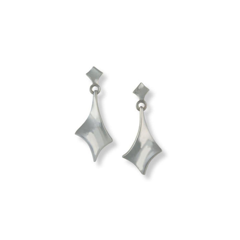 Seamus Gill Silver Twist Drop Earrings