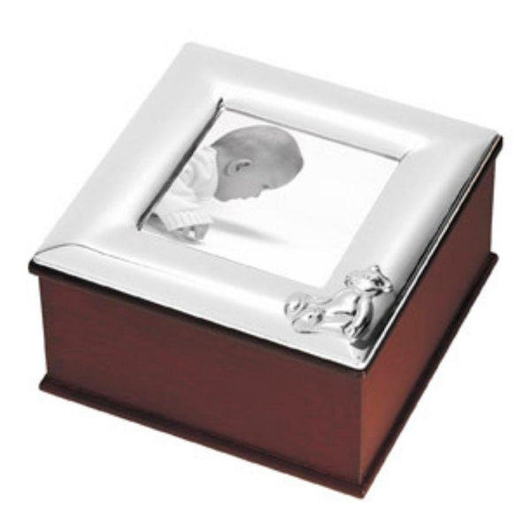 Baby Keepsake Box With Sterling Silver Photo Lid
