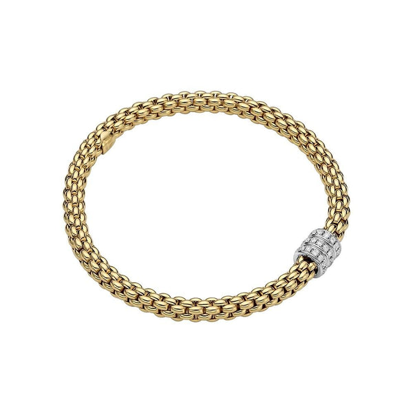 FOPE Solo 18ct Yellow Gold Diamond Bracelet 623B BBRM