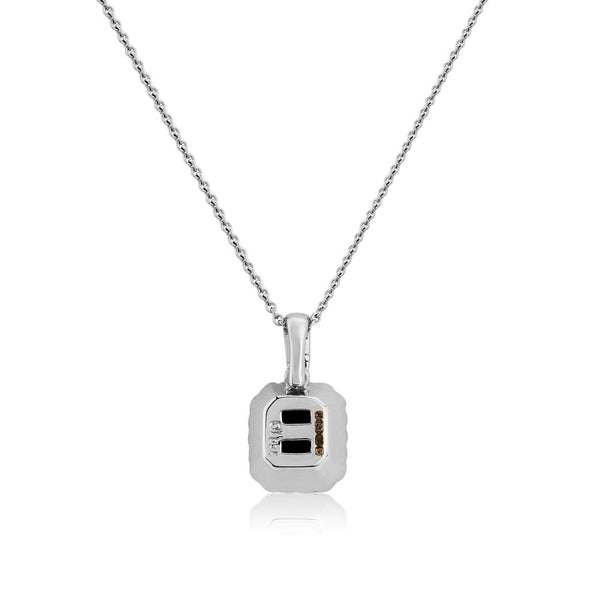 18ct White Gold Diamond & Sapphire Necklace