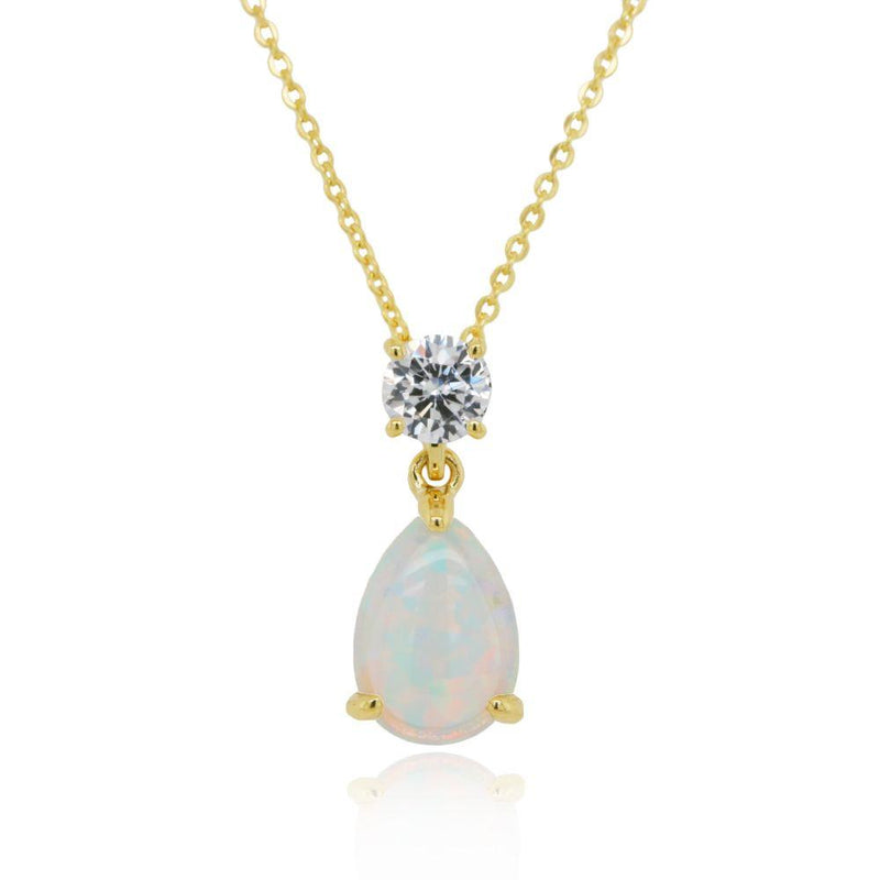 9ct Gold Opal Necklace 