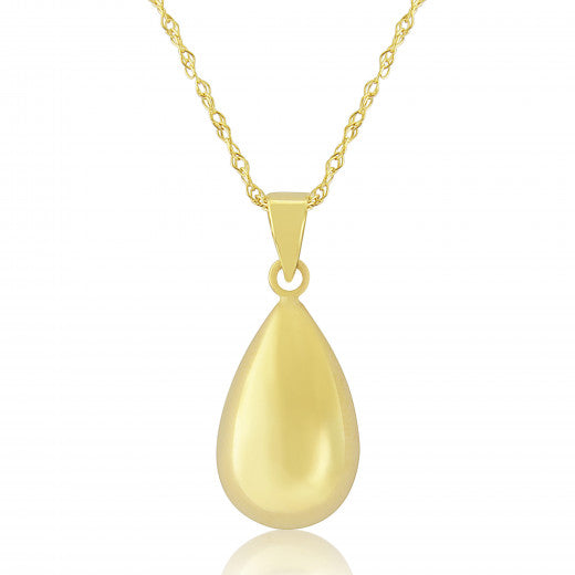 9ct Gold Teardrop Pendant Necklace