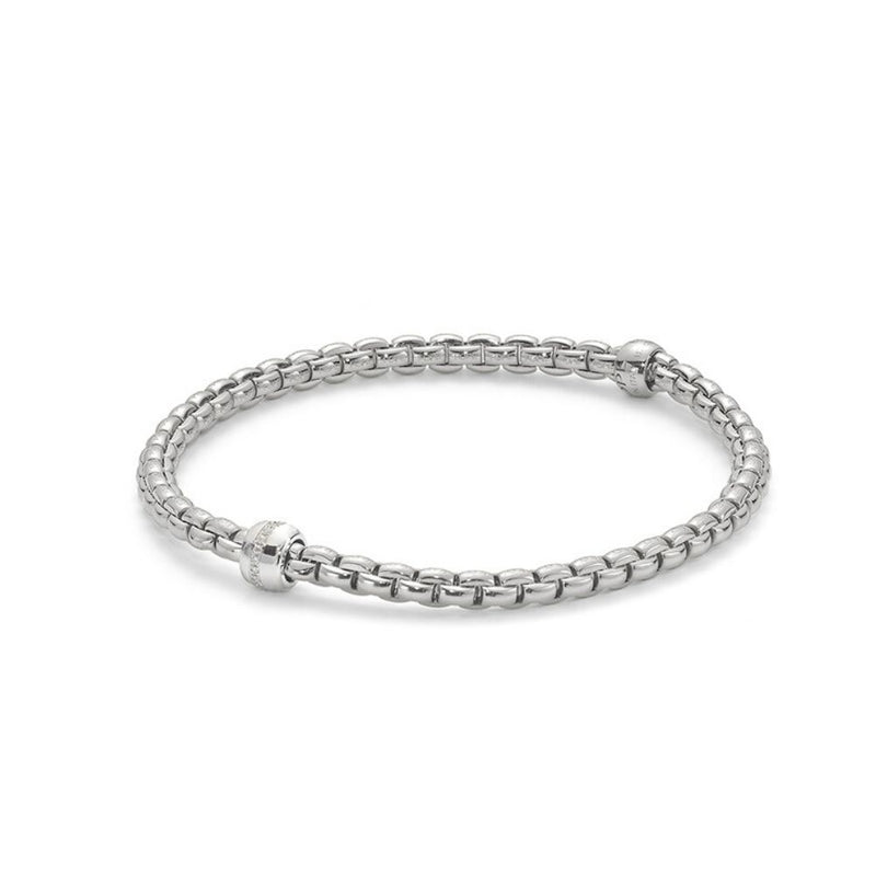 FOPE Flex'it Eka Tiny 18ct White Gold Bracelet 733B BBRM