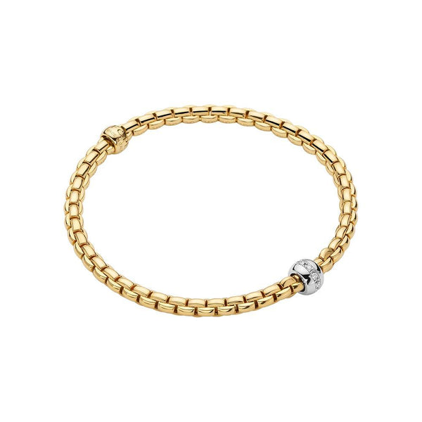 FOPE Flex'it Eka Tiny 18ct Yellow Gold Bracelet 733B BBRM