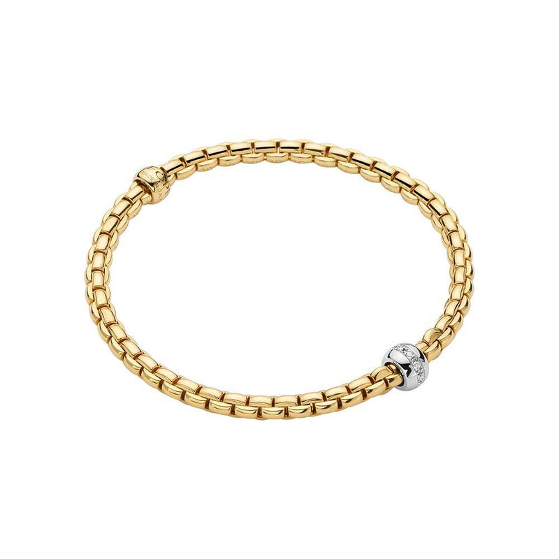 FOPE Flex'it Eka Tiny 18ct Yellow Gold Bracelet 733B BBRM