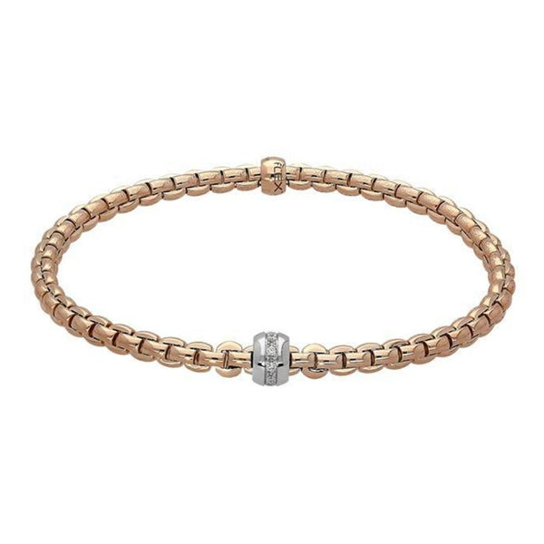 FOPE Flex'it Eka Tiny 18ct Rose Gold Bracelet 733B BBRM