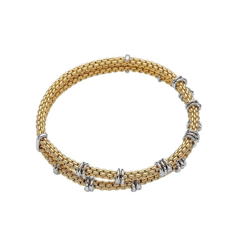 FOPE Flex'it Prima 18ct Rose Gold Diamond Bracelet 747B-2F BBR