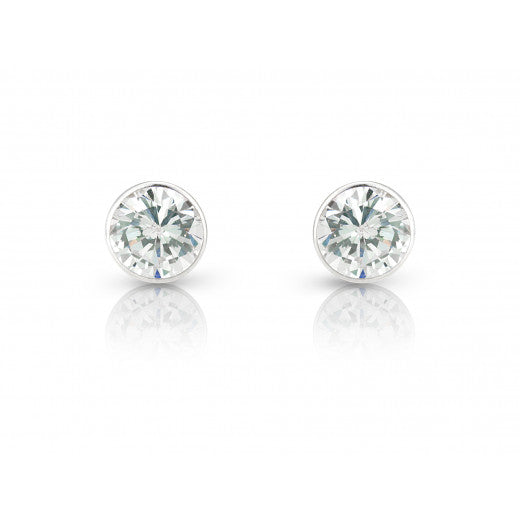 9ct Gold 6mm Round Cubic Zirconia Stud Earrings