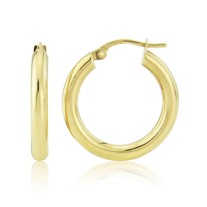 9ct Gold 21mm Hoop Earrings